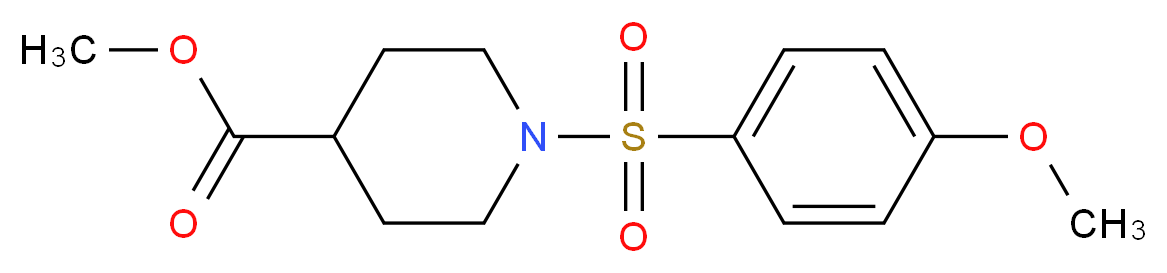 Methyl 1-[(4-methoxyphenyl)sulfonyl]-4-piperidinecarboxylate_分子结构_CAS_)