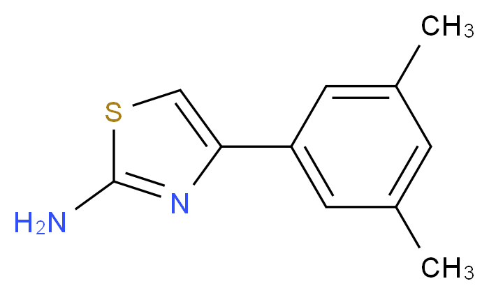 4-(3,5-DIMETHYLPHENYL)THIAZOL-2-YLAMINE_分子结构_CAS_676348-25-7)
