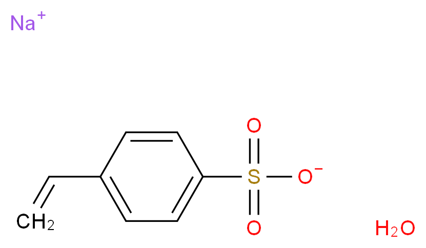 sodium 4-ethenylbenzene-1-sulfonate hydrate_分子结构_CAS_2695-37-6