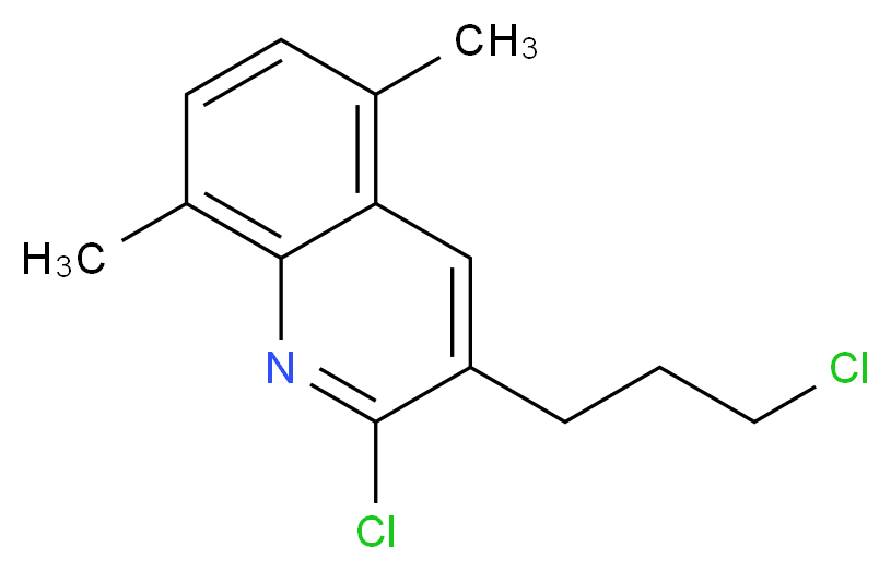 2-CHLORO-3-(3-CHLOROPROPYL)-5,8-DIMETHYLQUINOLINE_分子结构_CAS_948294-59-5)