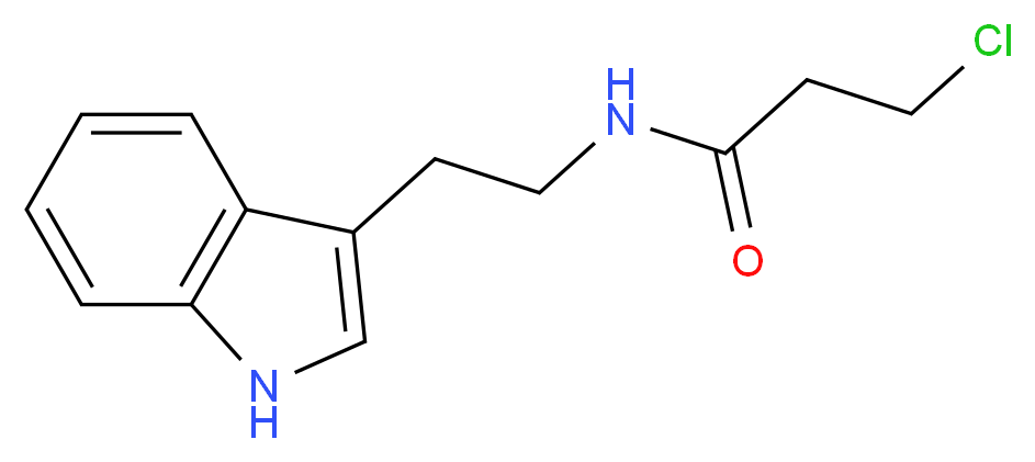 3-chloro-N-[2-(1H-indol-3-yl)ethyl]propanamide_分子结构_CAS_93187-18-9)