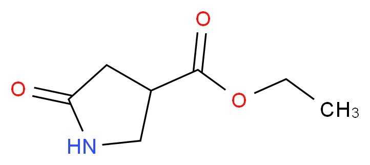 5-OXO-PYRROLIDINE-3-CARBOXYLIC ACID ETHYL ESTER_分子结构_CAS_60298-18-2)