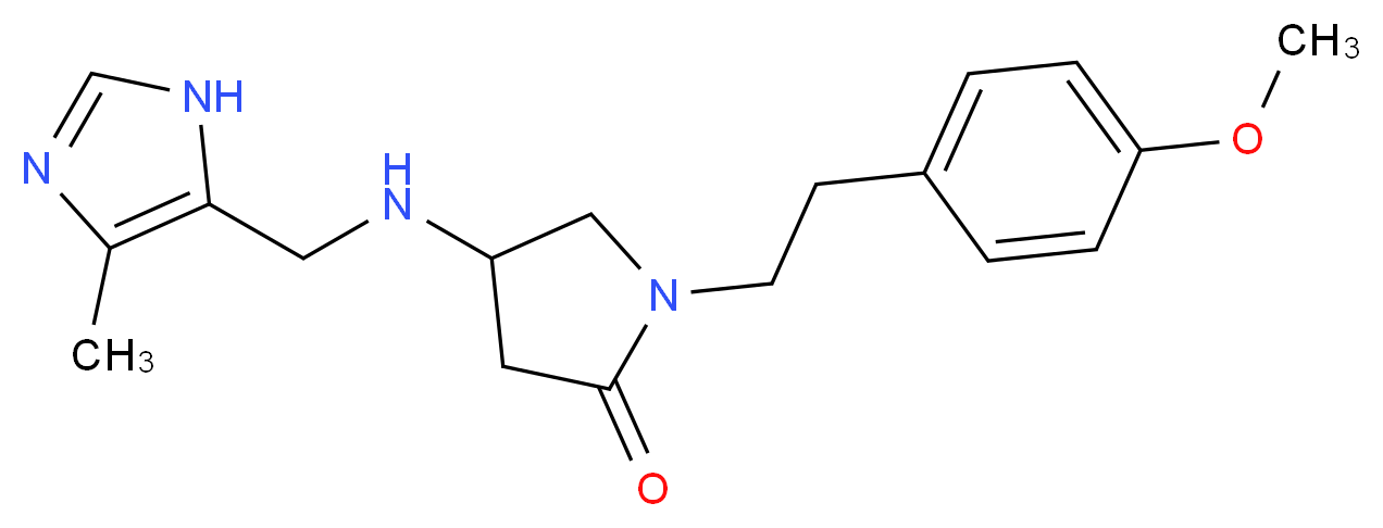 1-[2-(4-methoxyphenyl)ethyl]-4-{[(4-methyl-1H-imidazol-5-yl)methyl]amino}-2-pyrrolidinone_分子结构_CAS_)