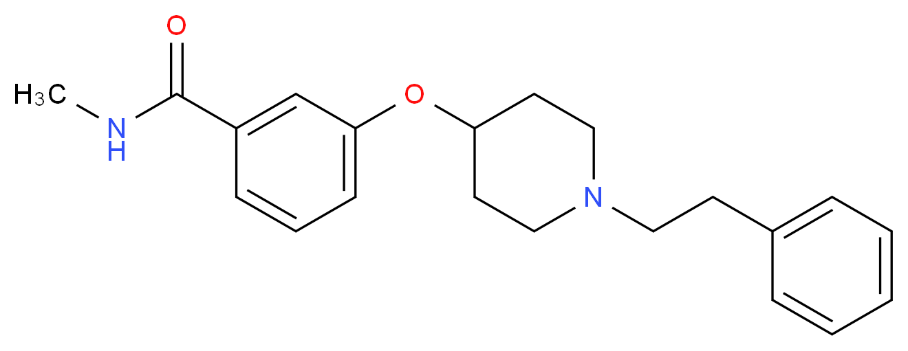 N-methyl-3-{[1-(2-phenylethyl)piperidin-4-yl]oxy}benzamide_分子结构_CAS_)