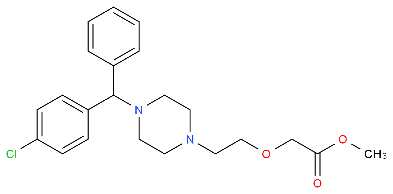 Cetirizine Methyl Ester_分子结构_CAS_83881-46-3)