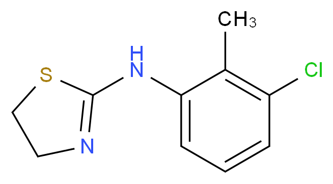 N-(3-chloro-2-methylphenyl)-4,5-dihydro-1,3-thiazol-2-amine_分子结构_CAS_36318-59-9