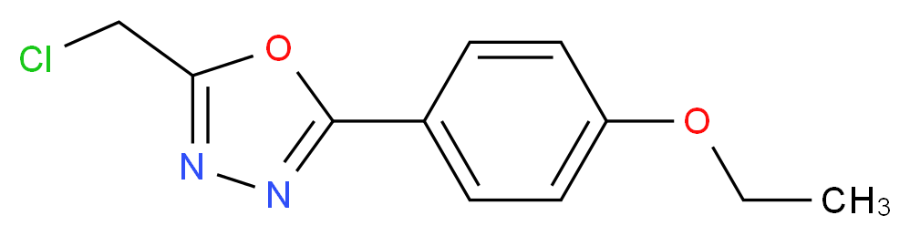 2-(chloromethyl)-5-(4-ethoxyphenyl)-1,3,4-oxadiazole_分子结构_CAS_36770-19-1