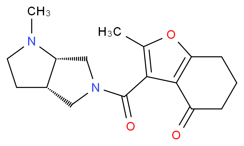 2-methyl-3-{[(3aS,6aS)-1-methylhexahydropyrrolo[3,4-b]pyrrol-5(1H)-yl]carbonyl}-6,7-dihydro-1-benzofuran-4(5H)-one_分子结构_CAS_)