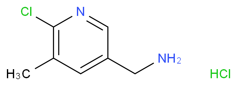 5-(Aminomethyl)-2-chloro-3-methylpyridine hydrochloride_分子结构_CAS_)