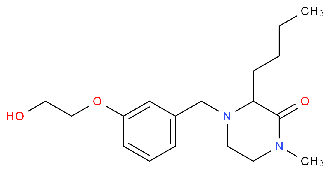 3-butyl-4-[3-(2-hydroxyethoxy)benzyl]-1-methylpiperazin-2-one_分子结构_CAS_)