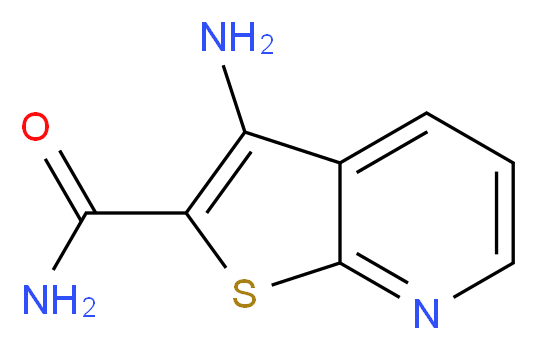 3-aminothieno[2,3-b]pyridine-2-carboxamide_分子结构_CAS_55557-48-7