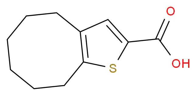 4,5,6,7,8,9-Hexahydrocycloocta[b]thiophene-2-carboxylic acid_分子结构_CAS_)