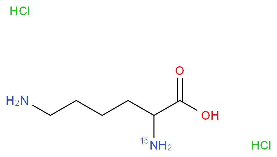 DL-赖氨酸-2-15N 二盐酸盐_分子结构_CAS_2747-89-9)