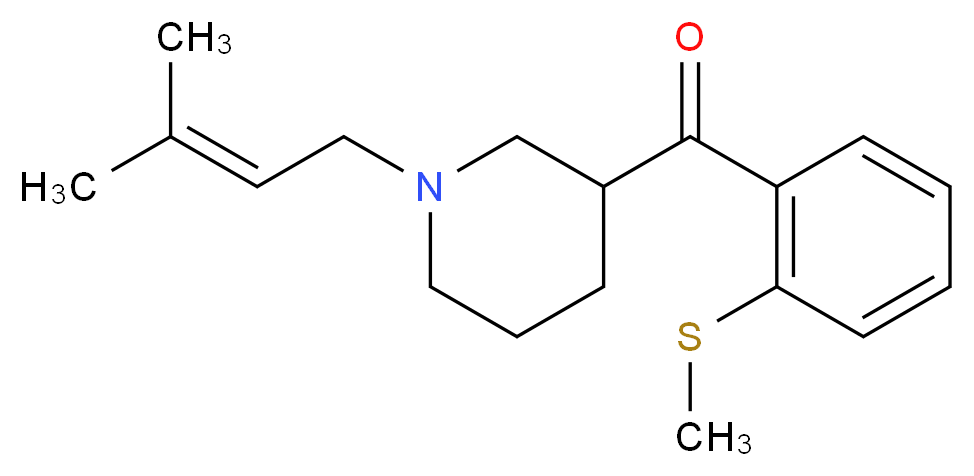 [1-(3-methyl-2-buten-1-yl)-3-piperidinyl][2-(methylthio)phenyl]methanone_分子结构_CAS_)