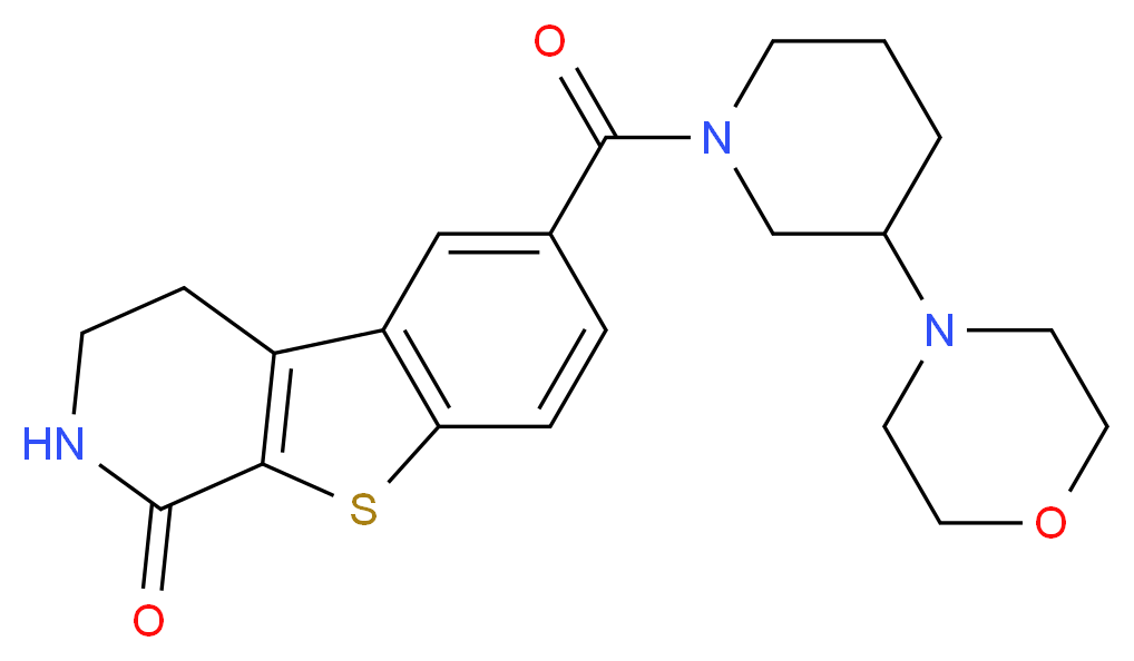 6-{[3-(4-morpholinyl)-1-piperidinyl]carbonyl}-3,4-dihydro[1]benzothieno[2,3-c]pyridin-1(2H)-one_分子结构_CAS_)