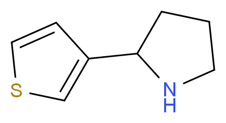 2-(thiophen-3-yl)pyrrolidine_分子结构_CAS_298690-85-4