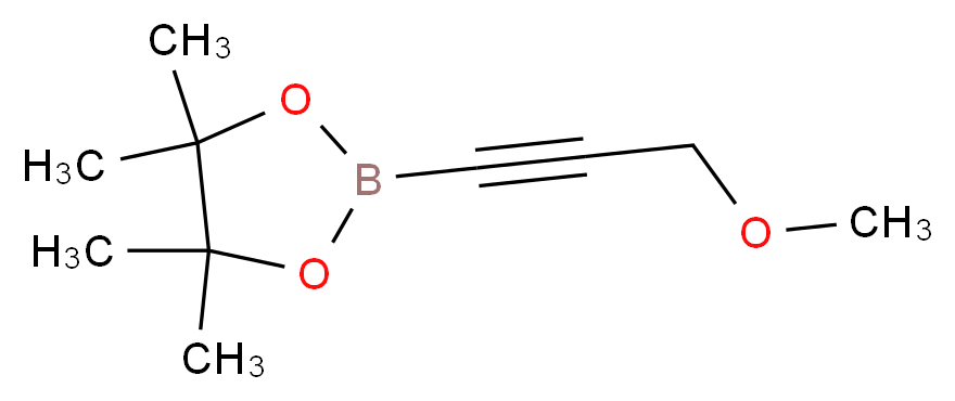 2-(3-methoxyprop-1-yn-1-yl)-4,4,5,5-tetramethyl-1,3,2-dioxaborolane_分子结构_CAS_634196-63-7