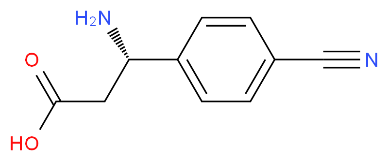 (3S)-3-amino-3-(4-cyanophenyl)propanoic acid_分子结构_CAS_718596-77-1