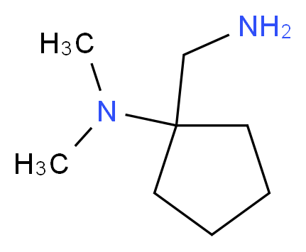 1-(aminomethyl)-N,N-dimethylcyclopentan-1-amine_分子结构_CAS_164642-21-1