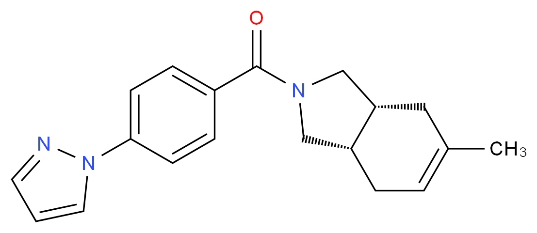 (3aR*,7aS*)-5-methyl-2-[4-(1H-pyrazol-1-yl)benzoyl]-2,3,3a,4,7,7a-hexahydro-1H-isoindole_分子结构_CAS_)