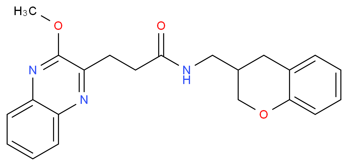 N-(3,4-dihydro-2H-chromen-3-ylmethyl)-3-(3-methoxyquinoxalin-2-yl)propanamide_分子结构_CAS_)