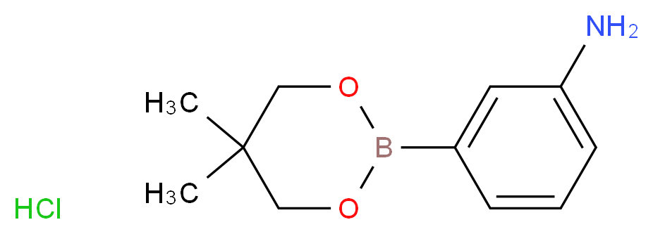 3-Aminobenzeneboronic acid, neopentyl glycol ester hydrochloride 95%_分子结构_CAS_850567-43-0)