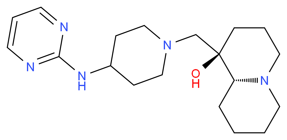 (1R,9aR)-1-{[4-(pyrimidin-2-ylamino)piperidin-1-yl]methyl}octahydro-2H-quinolizin-1-ol_分子结构_CAS_)