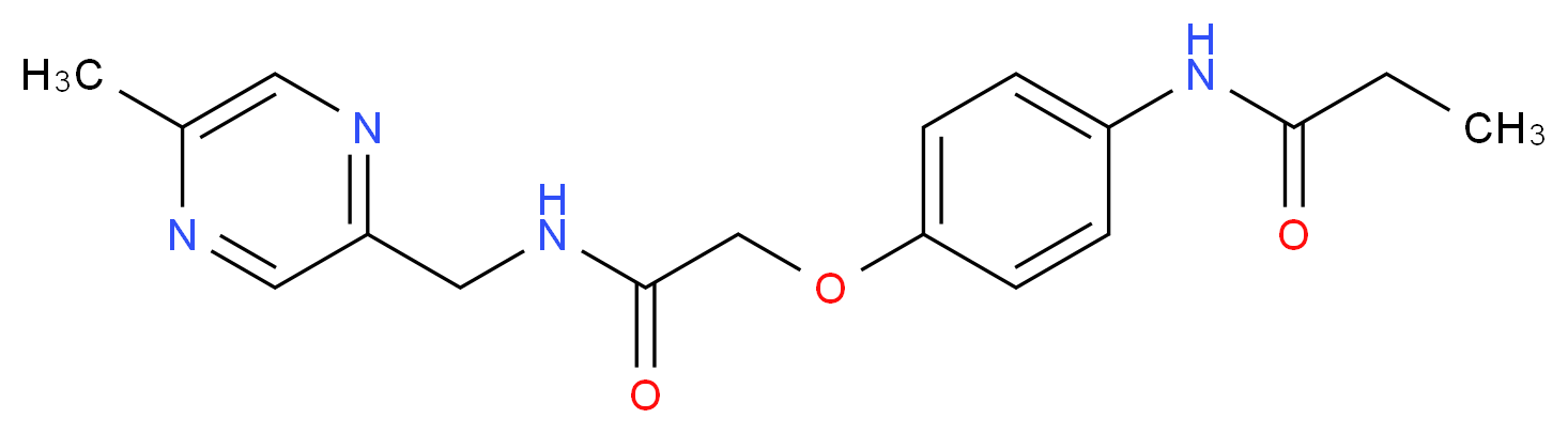 N-[4-(2-{[(5-methylpyrazin-2-yl)methyl]amino}-2-oxoethoxy)phenyl]propanamide_分子结构_CAS_)