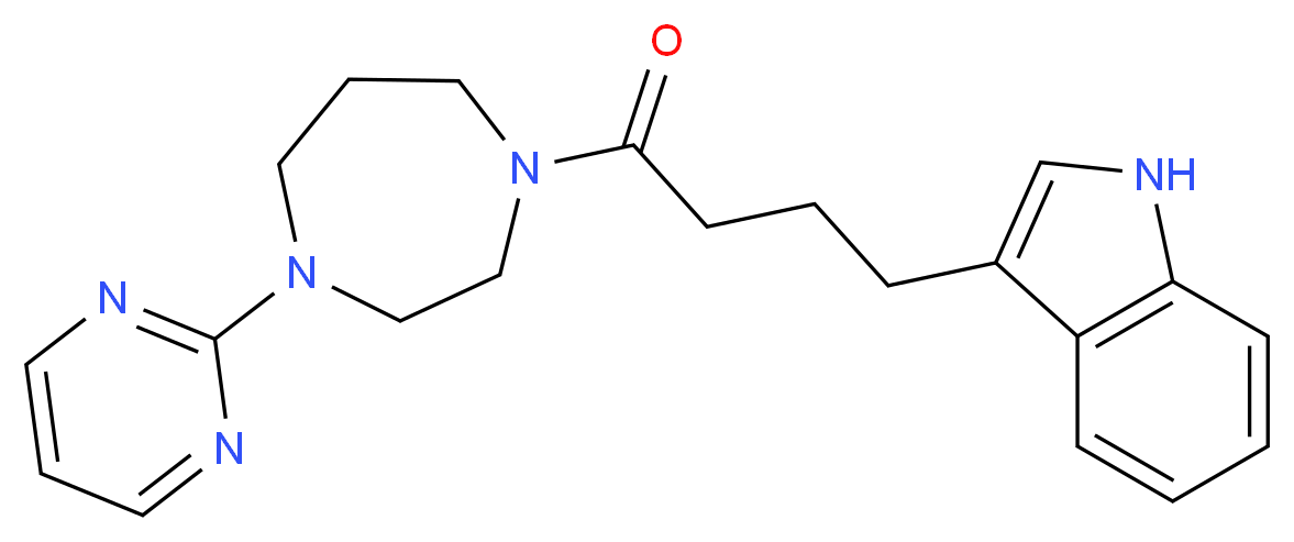 3-{4-oxo-4-[4-(2-pyrimidinyl)-1,4-diazepan-1-yl]butyl}-1H-indole_分子结构_CAS_)