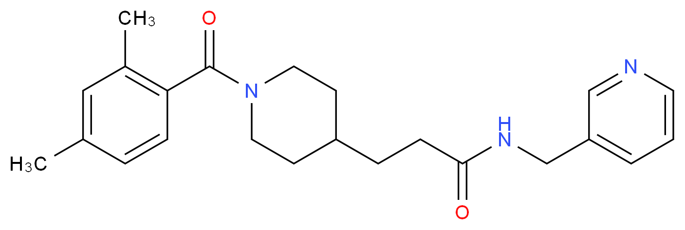 3-[1-(2,4-dimethylbenzoyl)-4-piperidinyl]-N-(3-pyridinylmethyl)propanamide_分子结构_CAS_)
