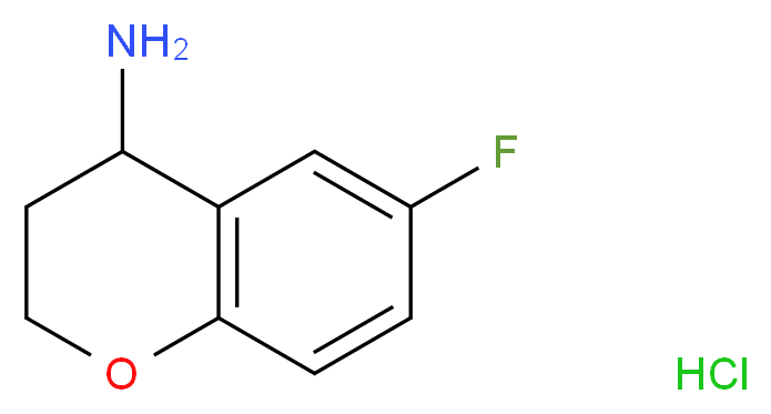 6-fluoro-3,4-dihydro-2H-1-benzopyran-4-amine hydrochloride_分子结构_CAS_)