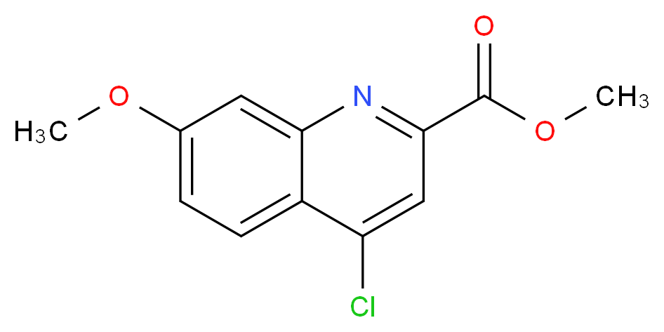 methyl 4-chloro-7-methoxyquinoline-2-carboxylate_分子结构_CAS_1133115-50-0