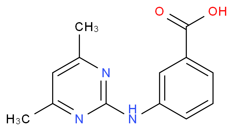 N-(4,6-Dimethylpyrimidin-2-yl)-3-aminobenzoic acid_分子结构_CAS_81261-77-0)