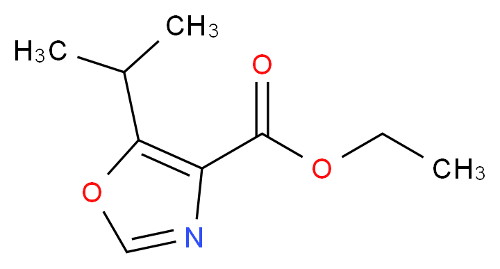 ethyl 5-(propan-2-yl)-1,3-oxazole-4-carboxylate_分子结构_CAS_32968-46-0