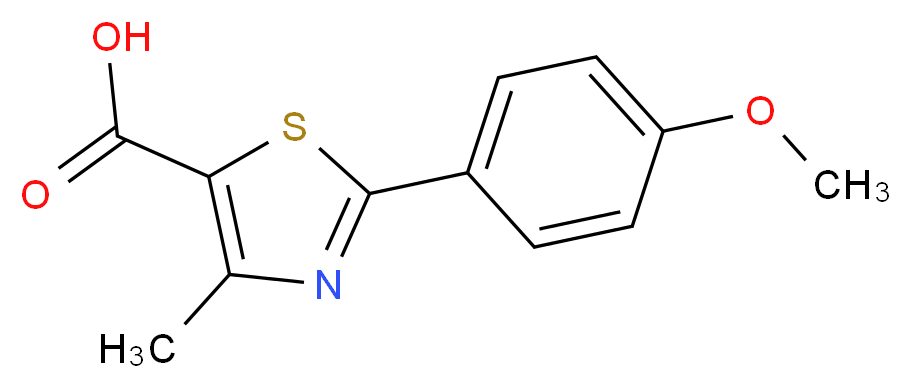 2-(4-甲氧基苯基)-4-甲基噻唑-5-羧酸_分子结构_CAS_54001-16-0)