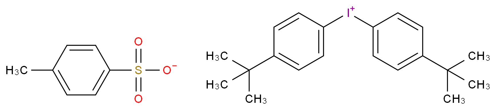 bis(4-tert-butylphenyl)iodanium 4-methylbenzene-1-sulfonate_分子结构_CAS_131717-99-2