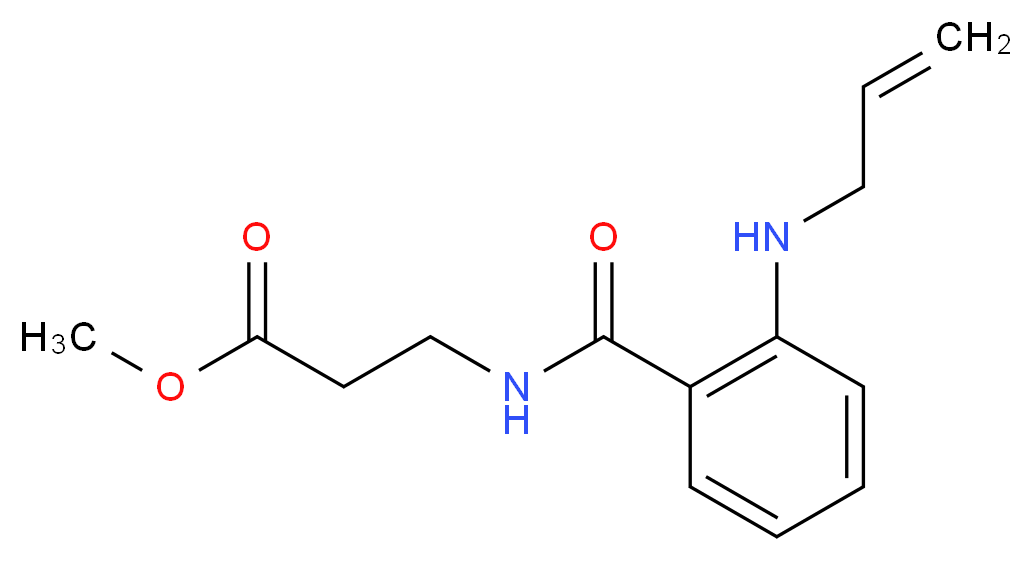 methyl 3-{[2-(allylamino)benzoyl]amino}propanoate_分子结构_CAS_)