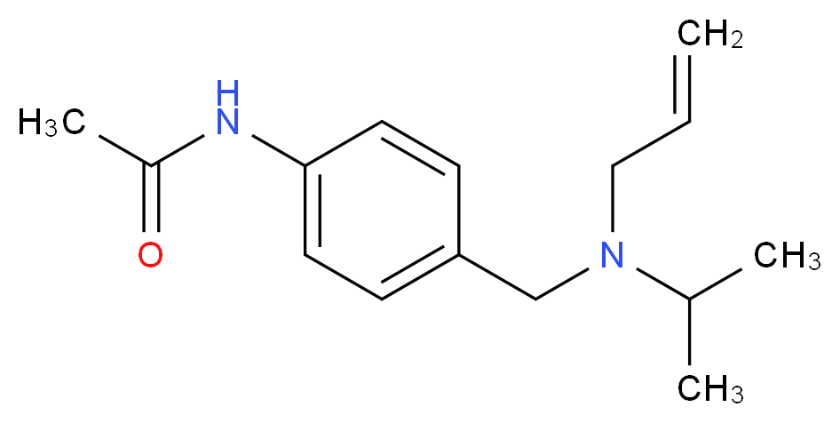 N-(4-{[allyl(isopropyl)amino]methyl}phenyl)acetamide_分子结构_CAS_)