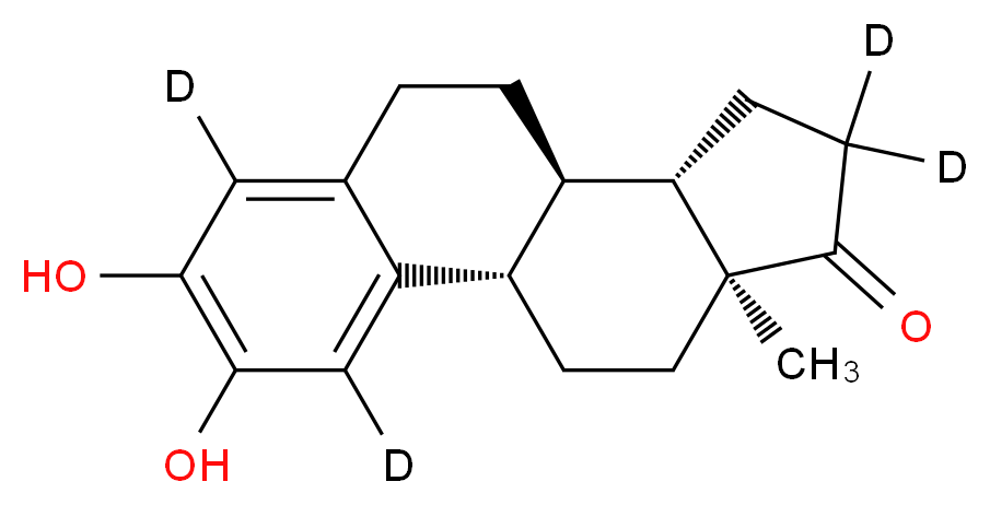 (1S,10R,11S,15S)-4,5-dihydroxy-15-methyl(3,6,13,13-<sup>2</sup>H<sub>4</sub>)tetracyclo[8.7.0.0<sup>2</sup>,<sup>7</sup>.0<sup>1</sup><sup>1</sup>,<sup>1</sup><sup>5</sup>]heptadeca-2,4,6-trien-14-one_分子结构_CAS_81586-97-2