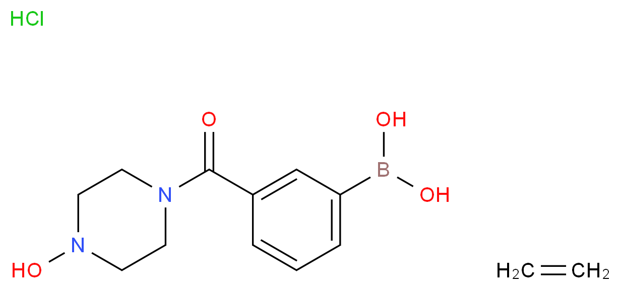 3-[4-(2-羟基乙基)-1-哌啶基羰基]苯硼酸盐酸盐_分子结构_CAS_957060-95-6)