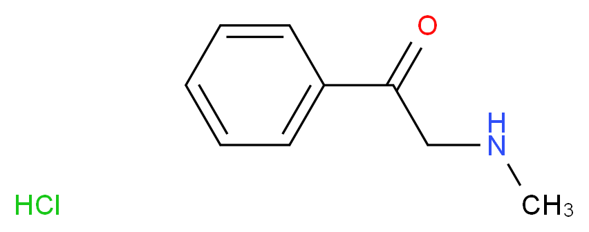 2-METHYLAMINO-1-PHENYL-ETHANONE HYDROCHLORIDE_分子结构_CAS_23826-47-3)