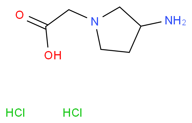 2-(3-aminopyrrolidin-1-yl)acetic acid dihydrochloride_分子结构_CAS_1187926-97-1