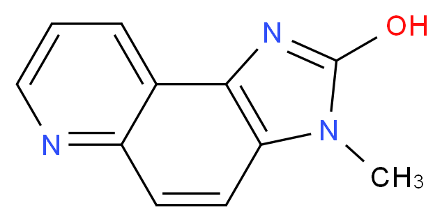 3-Methyl-2-hydroxy-3H-imidazo[4,5-f]quinoline_分子结构_CAS_144486-08-8)