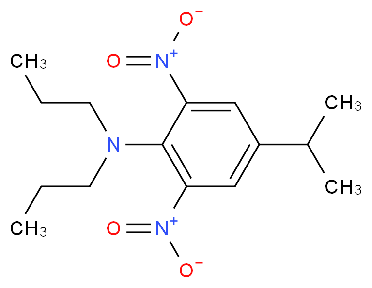 2,6-dinitro-4-(propan-2-yl)-N,N-dipropylaniline_分子结构_CAS_33820-53-0