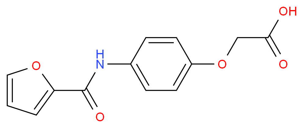 2-[4-(furan-2-amido)phenoxy]acetic acid_分子结构_CAS_312748-79-1