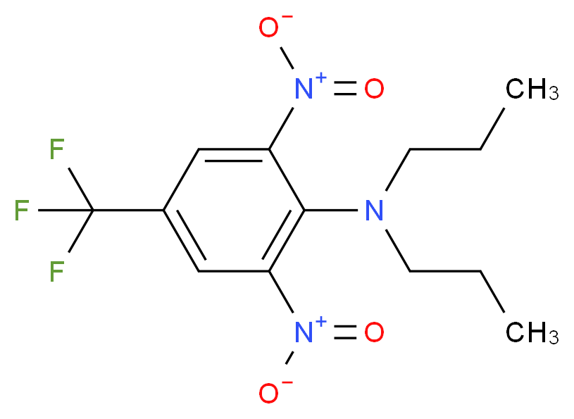 2,6-dinitro-N,N-dipropyl-4-(trifluoromethyl)aniline_分子结构_CAS_1582-09-8