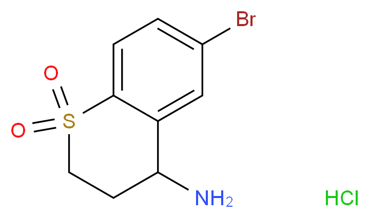 4-amino-6-bromo-3,4-dihydro-2H-1$l^{6}-benzothiopyran-1,1-dione hydrochloride_分子结构_CAS_)