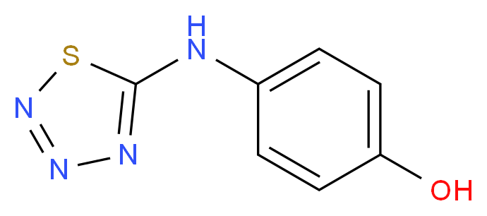4-(1,2,3,4-thiatriazol-5-ylamino)phenol_分子结构_CAS_23567-67-1)