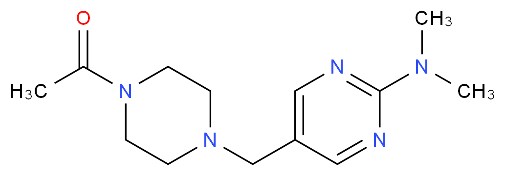 5-[(4-acetylpiperazin-1-yl)methyl]-N,N-dimethylpyrimidin-2-amine_分子结构_CAS_)