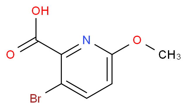 3-Bromo-6-methoxypicolinic acid_分子结构_CAS_1196147-56-4)